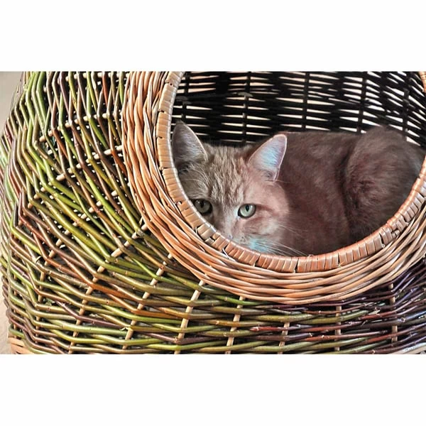 Aumüller Katzenhöhle Naturbunte Weide 50 Cm 5 Aumüller Katzenhöhle Naturbunte Weide 50 Cm – Bild 3