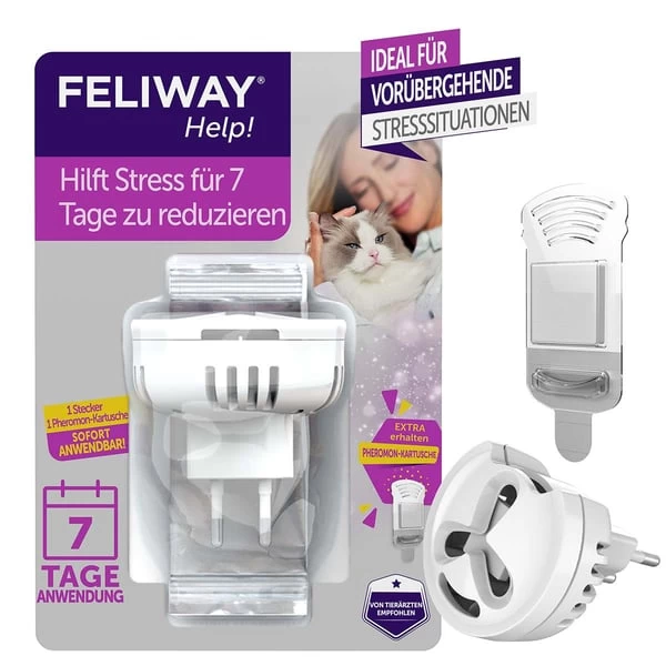 FELIWAY Help! Start-Set, Verdampfer + 1 Kartusche Für 7 Tage 3 FELIWAY Help! Start-Set, Verdampfer + 1 Kartusche Für 7 Tage