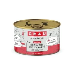 Mischtray Kitten Grau Generation Pet -Pet Haus Verkauf grau kitten trockenfutter rind pute karotte 200g web