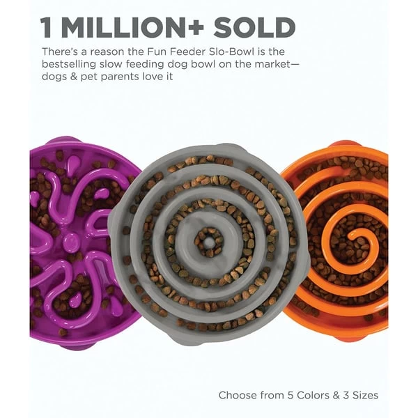 Outward Hound Fun Feeder Slo Bowl Anti Schling Drop Grey – Bild 5