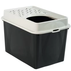 Rotho MyPet Katzentoilette Eco BERTY Schwarz/weiß