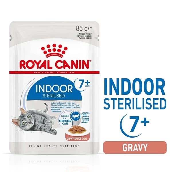 ROYAL CANIN INDOOR 7+ Sterilised In Soße Nassfutter Für Wohnungskatzen Ab 7 Jahren 3 ROYAL CANIN INDOOR 7+ Sterilised In Soße Nassfutter Für Wohnungskatzen Ab 7 Jahren