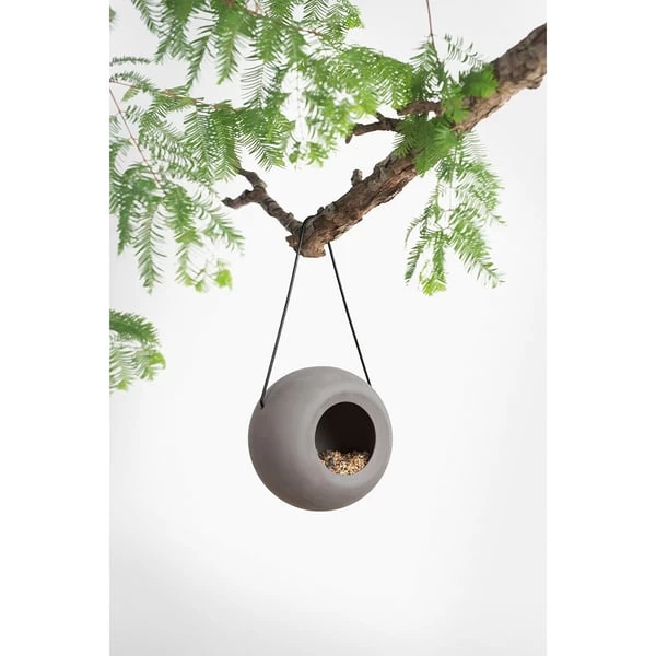 Singing Friend Futterspender Lisa Keramik Grau 3 Singing Friend Futterspender Lisa Keramik Grau