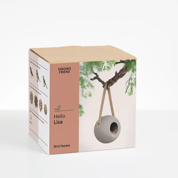 Singing Friend Futterspender Lisa Keramik Grau 5 Singing Friend Futterspender Lisa Keramik Grau – Bild 3