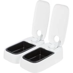 Trixie Futterautomat TX2, 2×300 Ml/ 27×7×24cm Weiß -Pet Haus Verkauf trixie futterautomat tx2 2x300ml 3