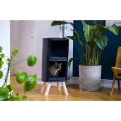 ZooRoyal Kratztonne Ava 85cm Filz Anthrazit -Pet Haus Verkauf zooroyal kratztonne ava 6