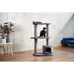 ZooRoyal Kratzbaum Lina 125cm Anthrazit -Pet Haus Verkauf zooroyal kratzbaum lina 125cm anthrazit 2