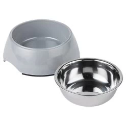 ZooRoyal Melamin-Napf M 350ml 2er Set -Pet Haus Verkauf zooroyal napf grau m350ml 4